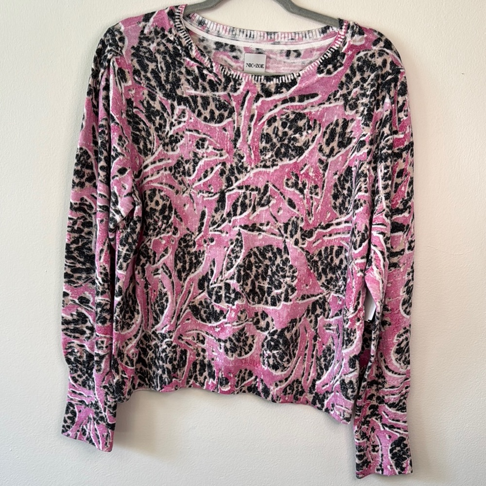 Nic+Zoe Petal Dot Femme Sleeve Sweater